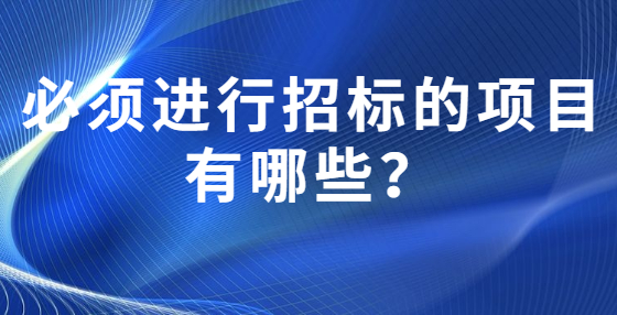 必須進(jìn)行招標(biāo)的項(xiàng)目有哪些？