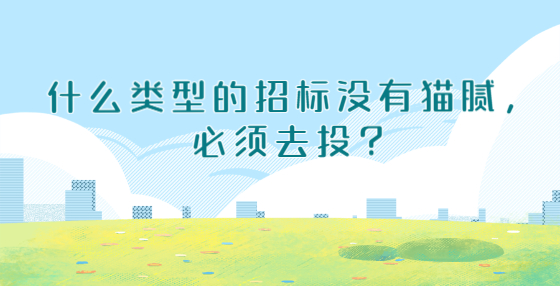什么類型的招標(biāo)沒(méi)有貓膩，必須去投？