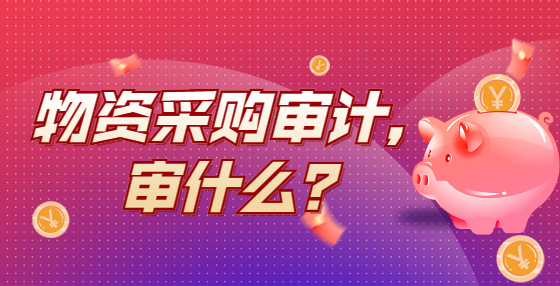 物資采購審計，審什么？