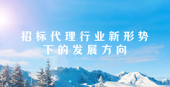 招標代理行業(yè)新形勢下的發(fā)展方向