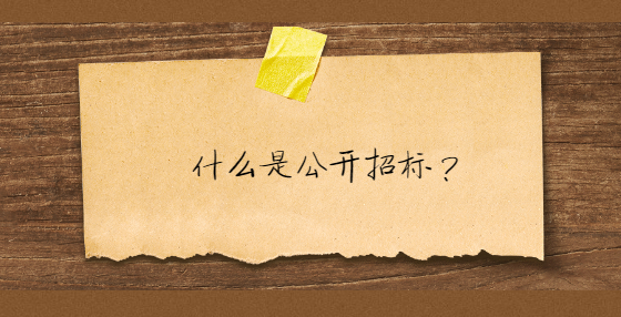 什么是公開招標？