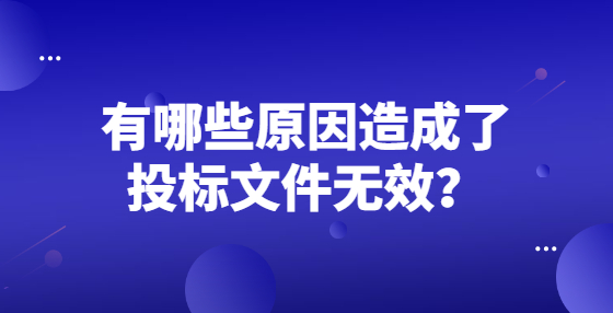 有哪些原因造成了投標(biāo)文件無(wú)效？