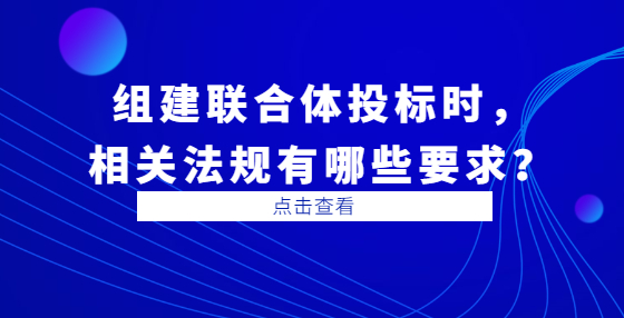 組建聯(lián)合體投標(biāo)時，相關(guān)法規(guī)有哪些要求？
