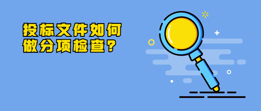 投標(biāo)文件如何做分項(xiàng)檢查？