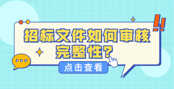 招標文件如何審核完整性？