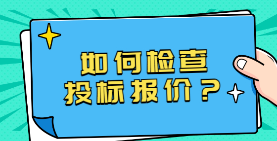 如何檢查投標(biāo)報價？