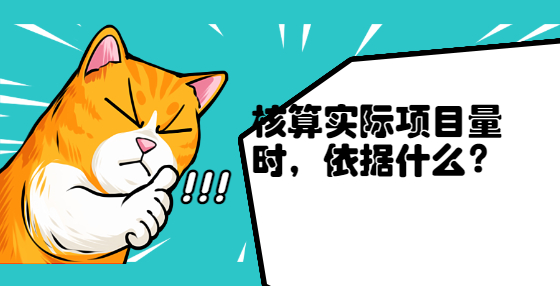 核算實(shí)際項(xiàng)目量時(shí)，依據(jù)什么？