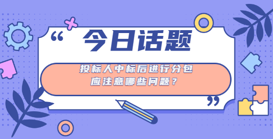投標(biāo)人中標(biāo)后進(jìn)行分包應(yīng)注意哪些問題？