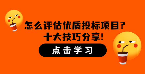 怎么評估優(yōu)質(zhì)投標(biāo)項目？十大技巧分享！