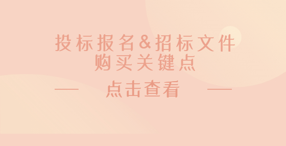 投標(biāo)報名&招標(biāo)文件購買關(guān)鍵點