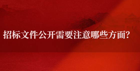 招標(biāo)文件公開需要注意哪些方面？
