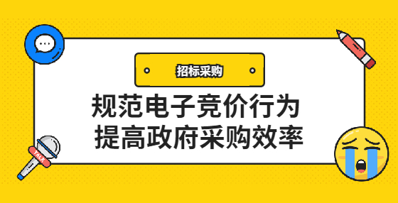 規(guī)范電子競(jìng)價(jià)行為 提高政府采購(gòu)效率