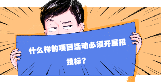  什么樣的項(xiàng)目活動(dòng)必須開展招投標(biāo)？
