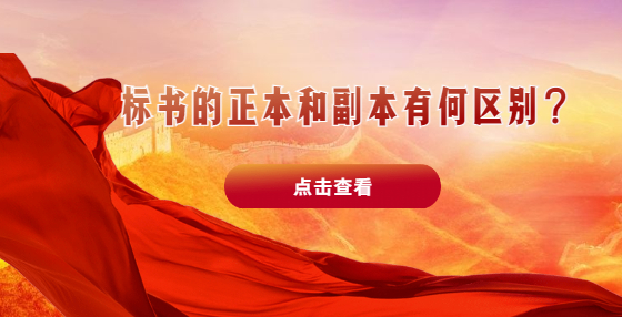標(biāo)書的正本和副本有何區(qū)別？