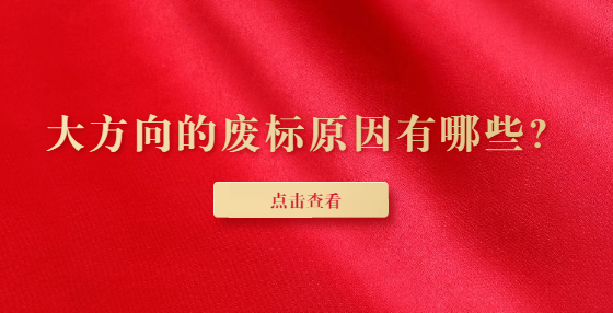 大方向的廢標(biāo)原因有哪些？