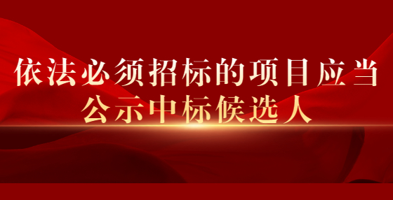 依法必須招標(biāo)的項(xiàng)目應(yīng)當(dāng)公示中標(biāo)候選人