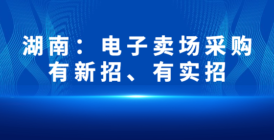 湖南：電子賣場采購有新招、有實招