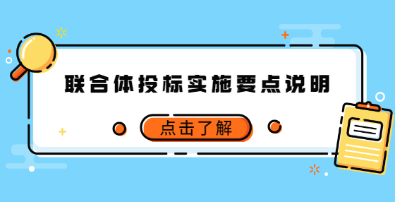 聯(lián)合體投標(biāo)實施要點說明
