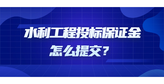 水利工程投標(biāo)保證金怎么提交？