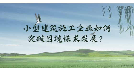 小型建筑施工企業(yè)如何突破困境謀求發(fā)展？