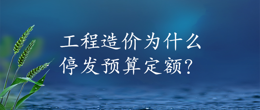 工程造價為什么停發(fā)預(yù)算定額？
