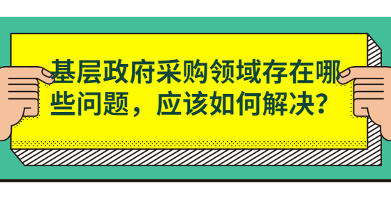 基層政府采購(gòu)領(lǐng)域存在哪些問(wèn)題，應(yīng)該如何解決？