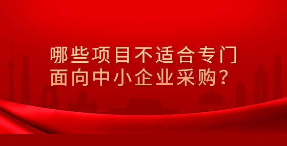 ?哪些項目不適合專門面向中小企業(yè)采購？