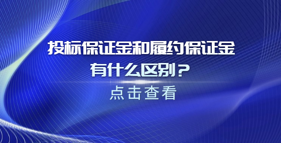 投標(biāo)保證金和履約保證金有什么區(qū)別？