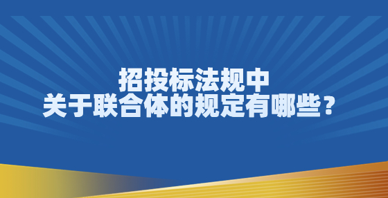 招投標(biāo)法規(guī)中關(guān)于聯(lián)合體的規(guī)定有哪些？