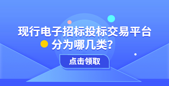 現(xiàn)行電子招標(biāo)投標(biāo)交易平臺(tái)分為哪幾類？
