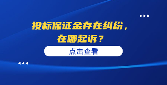 投標保證金存在糾紛，在哪起訴？