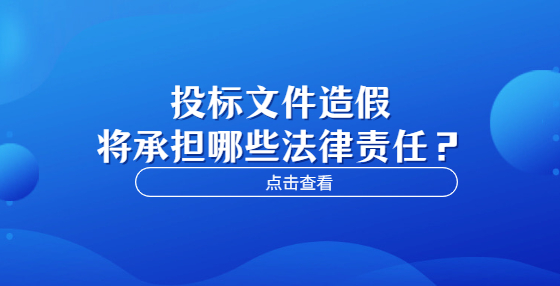 投標(biāo)文件造假將承擔(dān)哪些法律責(zé)任？