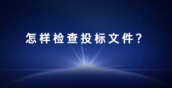 怎樣檢查投標(biāo)文件？