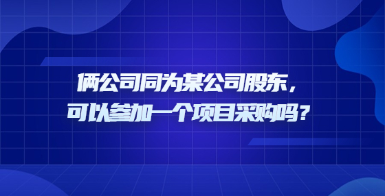 倆公司同為某公司股東，可以參加一個項目采購嗎？
