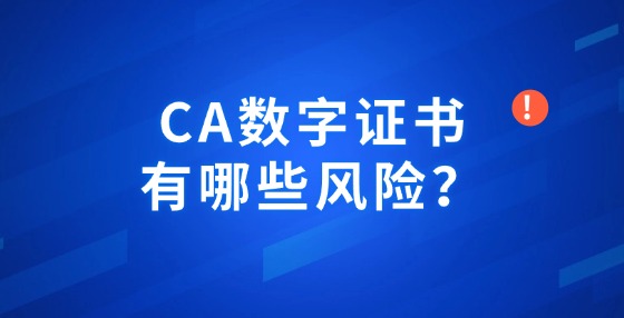 CA數(shù)字證書有哪些風(fēng)險？