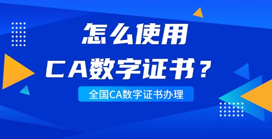 怎么使用CA數(shù)字證書？