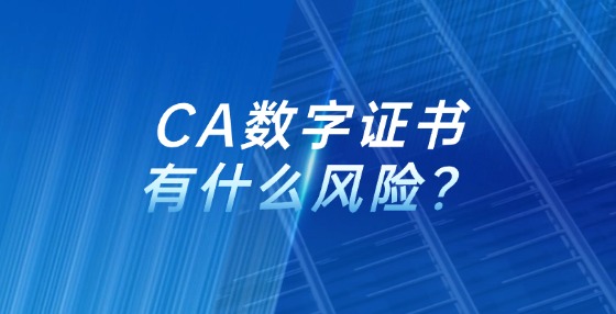 CA數(shù)字證書有什么風(fēng)險？